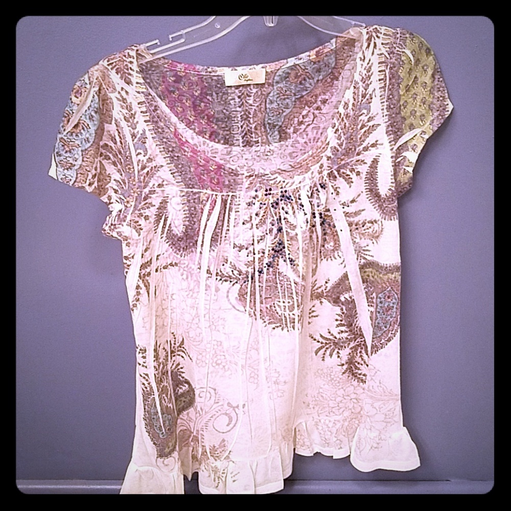Like new short sleeve top multicolored